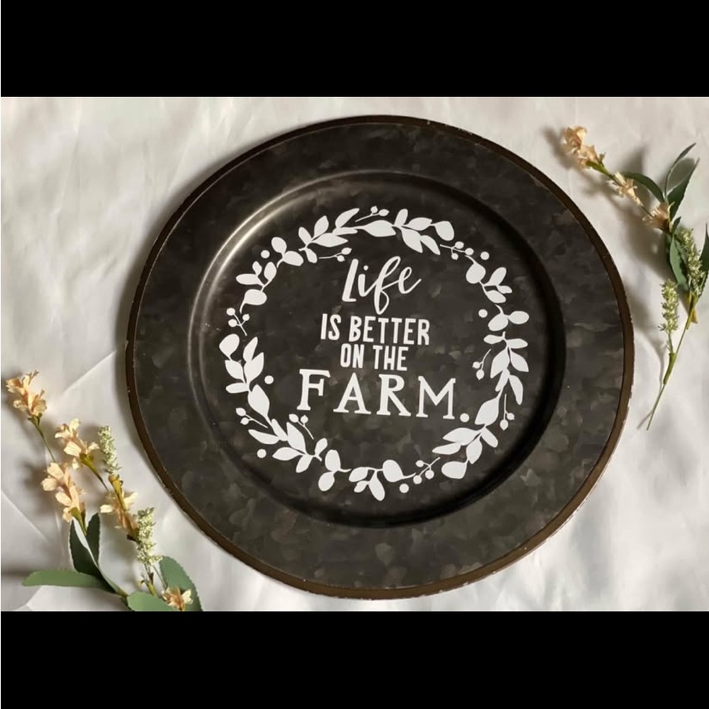 Handmade Rustic Farmhouse Decorative Plate